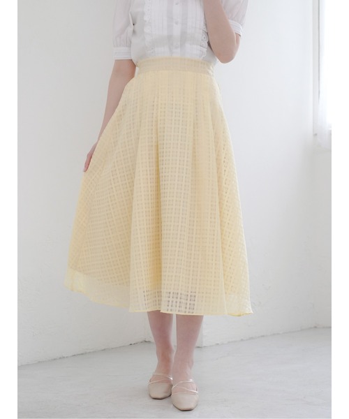 Areeam（アリーム）の「シアーチェックフレアスカート（スカート