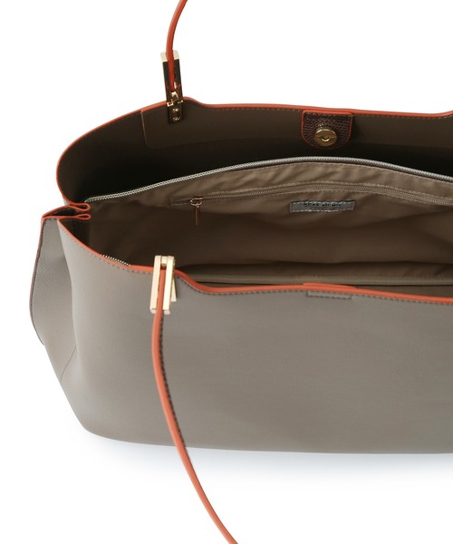 ROPE' PICNIC（ロペピクニック）の「軽量レクタンメタルA4 3層トートバッグ（トートバッグ・レディース・ブラック系その他/ホワイト系その他5/ブラウン系その他3・FREE）」の9枚目の写真