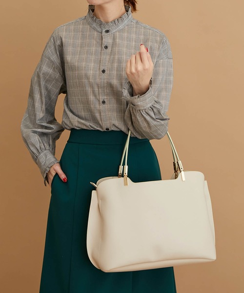 ROPE' PICNIC（ロペピクニック）の「軽量レクタンメタルA4 3層トートバッグ（トートバッグ・レディース・ブラック系その他/ホワイト系その他5/ブラウン系その他3・FREE）」の19枚目の写真