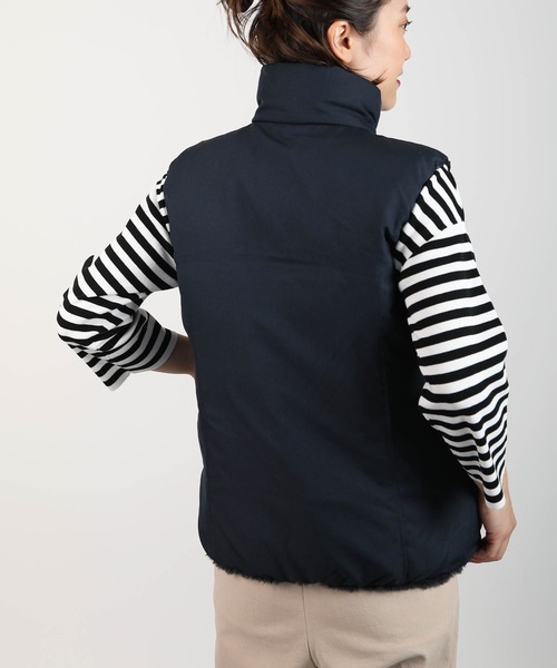 PICCIN（ピッチン）の「ファー付きリバーシブルダウンベスト（ダウンベスト・レディース・チャコールグレー/ネイビー・M/L）」の11枚目の写真