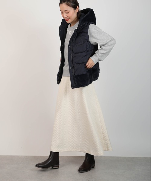 PICCIN（ピッチン）の「ファー付きリバーシブルダウンベスト（ダウンベスト・レディース・チャコールグレー/ネイビー・M/L）」の18枚目の写真