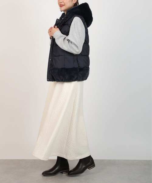 PICCIN（ピッチン）の「ファー付きリバーシブルダウンベスト（ダウンベスト・レディース・チャコールグレー/ネイビー・M/L）」の19枚目の写真