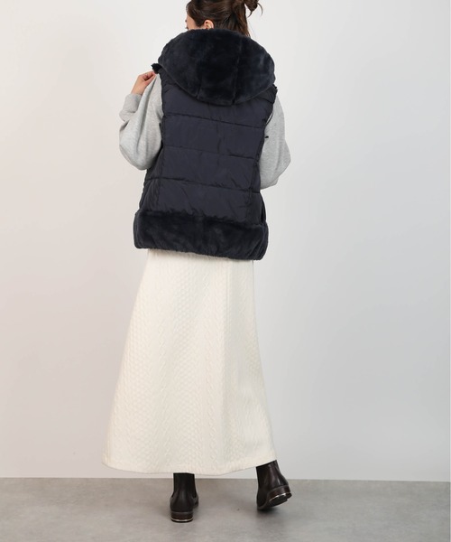 PICCIN（ピッチン）の「ファー付きリバーシブルダウンベスト（ダウンベスト・レディース・チャコールグレー/ネイビー・M/L）」の20枚目の写真
