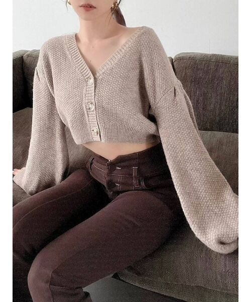 RESEXXY（リゼクシー）の「クロップドルーズニットカーディガン