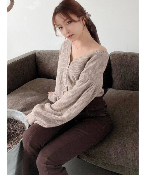 RESEXXY（リゼクシー）の「クロップドルーズニットカーディガン