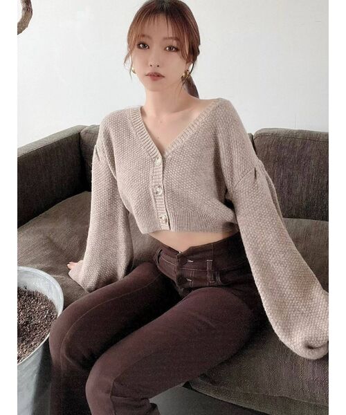 RESEXXY（リゼクシー）の「クロップドルーズニットカーディガン