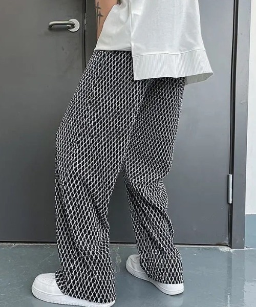 Mimma/Mimaa(ミマ)の「【Mimma/Mimaa】総柄イージーリゾートパンツ(スラックス・メンズ・ホワイト/ブラック/イエロー・FREE)」の10枚目の写真