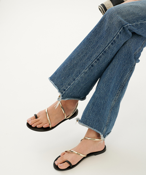 セール】【ELENA LAINA /エレナ ライナ】BLACK SNAKE/GOLD BLACK SOLE