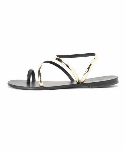 journal standard L'essage(ジャーナルスタンダードレサージュ)の「【ELENA LAINA /エレナ ライナ】BLACK SNAKE/GOLD BLACK SOLE:サンダル(サンダル・レディース・ブラック・36/38)」の3枚目の写真