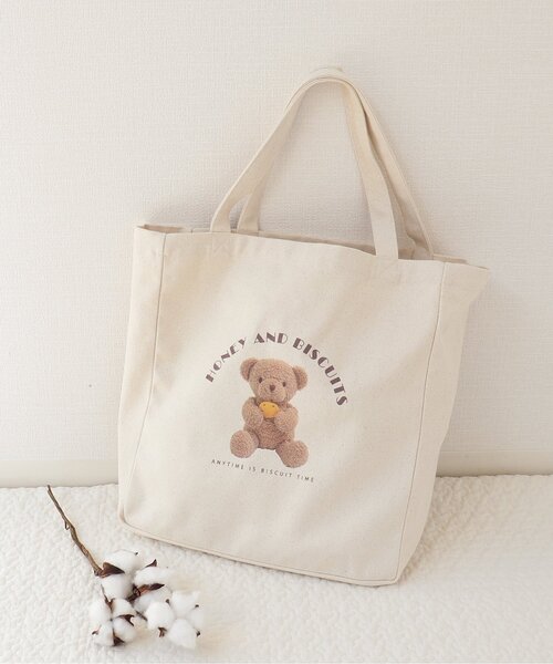 tiny bear 転写トートバッグ（トートバッグ）｜apres les cours