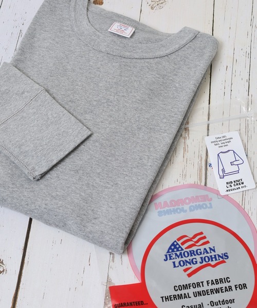 JEMORGAN(ジェーイーモーガン)の「JEMORGAN ワッフル/フライス 長袖 クルーネック ロンT(パック入)(Tシャツ/カットソー・メンズ・ホワイト/ブラック/ネイビー/カーキ/杢グレー/ナチュラル/チャコール/グレー系1/ブラック系/ホワイト系/グレー系2・M/S/XL/L)」の7枚目の写真