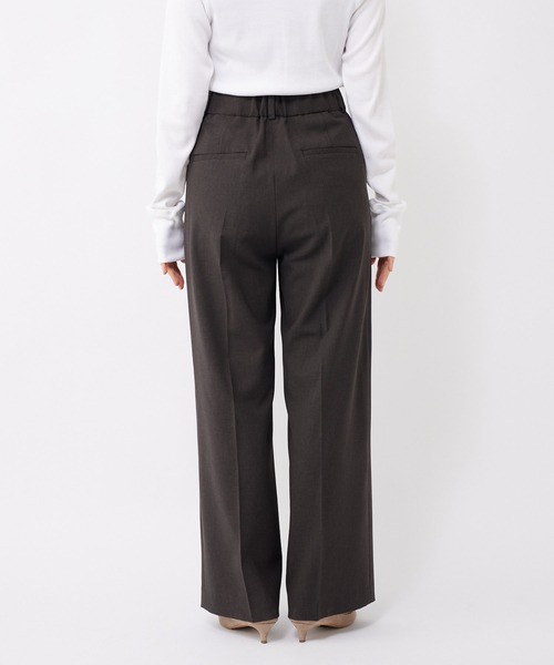 RIVE DROITE（リヴドロワ）の「スタイルアップ効果抜群！/梳毛ライクハイウエストワイドパンツ（その他パンツ・レディース・ダークブラウン/ベージュ・36/38）」の10枚目の写真