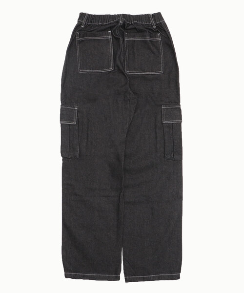 Figments（フィグメンツ）の「デニムカーゴパンツ（デニムパンツ・メンズ・ブラック・LARGE/MEDIUM）」の2枚目の写真