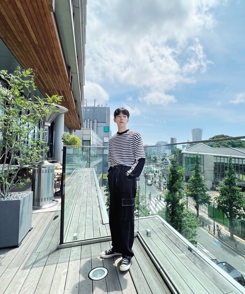 Figments（フィグメンツ）の「デニムカーゴパンツ（デニムパンツ・メンズ・ブラック・LARGE/MEDIUM）」の4枚目の写真