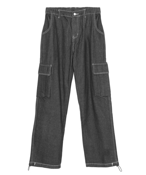 Figments（フィグメンツ）の「デニムカーゴパンツ（デニムパンツ・メンズ・ブラック・LARGE/MEDIUM）」の6枚目の写真