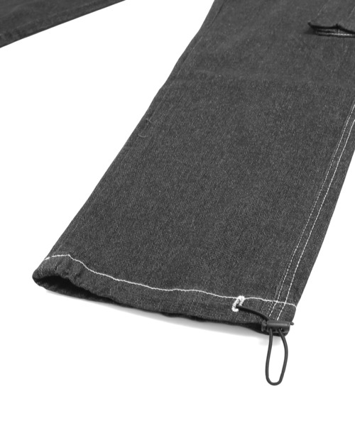 Figments（フィグメンツ）の「デニムカーゴパンツ（デニムパンツ・メンズ・ブラック・LARGE/MEDIUM）」の8枚目の写真