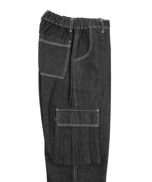 Figments（フィグメンツ）の「デニムカーゴパンツ（デニムパンツ・メンズ・ブラック・LARGE/MEDIUM）」の12枚目の写真