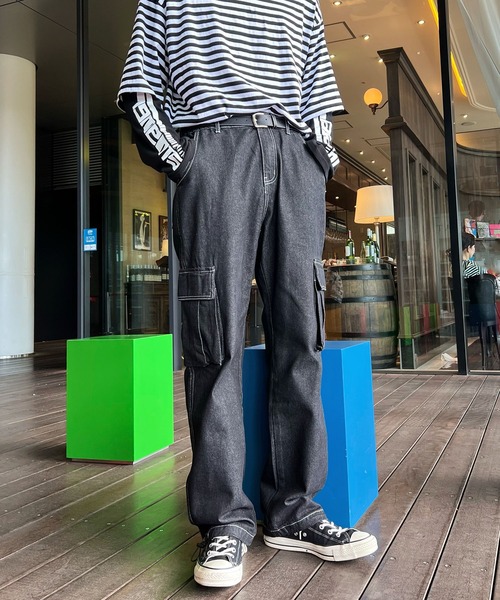 Figments（フィグメンツ）の「デニムカーゴパンツ（デニムパンツ・メンズ・ブラック・LARGE/MEDIUM）」の16枚目の写真
