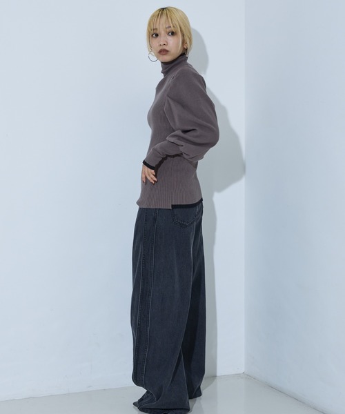 新品 ROSSO ボリュームスリーブタートルニット ボリュームスリーブタートルニット（ニット/セーター）｜NOMINE