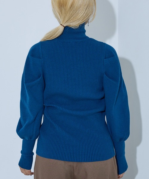 ボリュームスリーブタートルニット（ニット/セーター）｜NOMINE