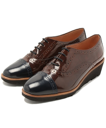 レースアップウエッジパンプス