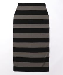 ボーダーニットタイトスカート　164146