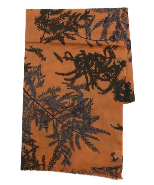 Denime(ドゥニーム)の「Forestストール(ストール/ショール・レディース・ホワイト/カーキ/オレンジ・FREE)」の1枚目の写真