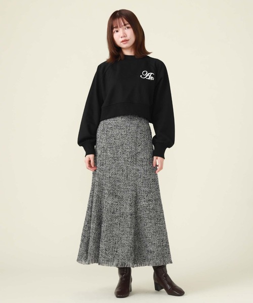 archives(アルシーヴ)の「刺繍ロゴクロップドスウェット(スウェット・レディース・グレー/オフホワイト/ブラック・MEDIUM)」の19枚目の写真