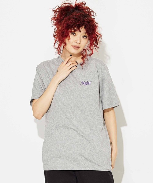 X-girl（エックスガール）の「X-girl × YUSUKE BUTTERFLY S/S TEE（Tシャツ/カットソー・レディース・ホワイト/ブラック/アッシュグレー・XL/S/L/M）」の4枚目の写真