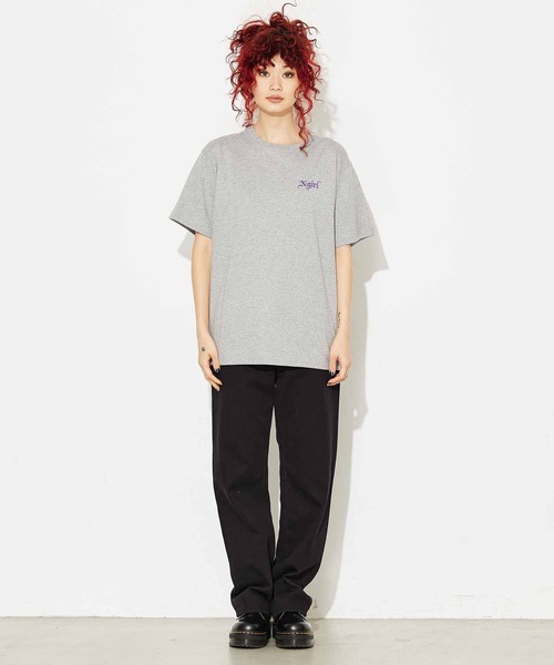 X-girl（エックスガール）の「X-girl × YUSUKE BUTTERFLY S/S TEE（Tシャツ/カットソー・レディース・ホワイト/ブラック/アッシュグレー・XL/S/L/M）」の7枚目の写真