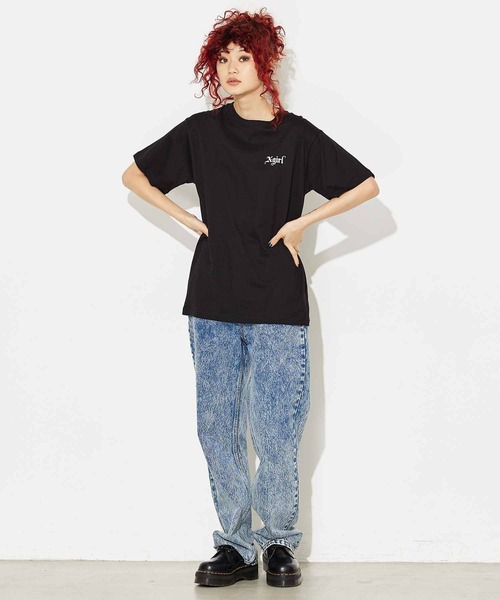 X-girl（エックスガール）の「X-girl × YUSUKE BUTTERFLY S/S TEE（Tシャツ/カットソー・レディース・ホワイト/ブラック/アッシュグレー・XL/S/L/M）」の10枚目の写真