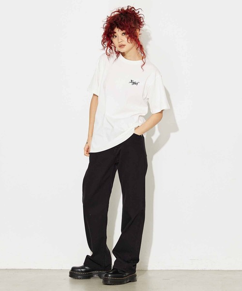 X-girl（エックスガール）の「X-girl × YUSUKE BUTTERFLY S/S TEE（Tシャツ/カットソー・レディース・ホワイト/ブラック/アッシュグレー・XL/S/L/M）」の11枚目の写真