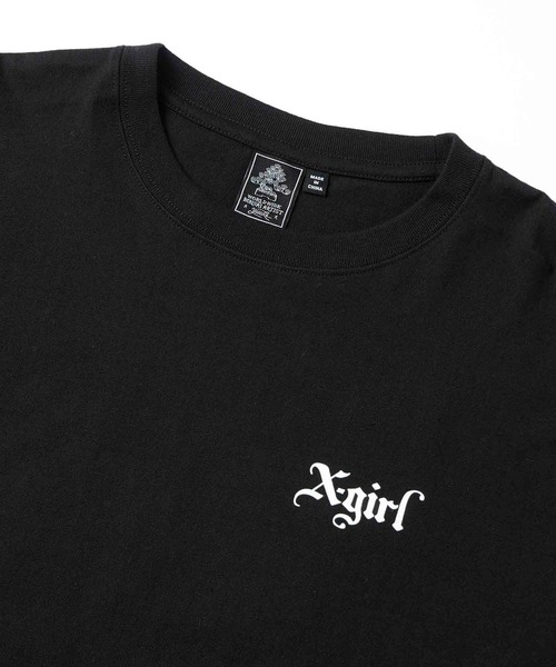 X-girl（エックスガール）の「X-girl × YUSUKE BUTTERFLY S/S TEE（Tシャツ/カットソー・レディース・ホワイト/ブラック/アッシュグレー・XL/S/L/M）」の14枚目の写真