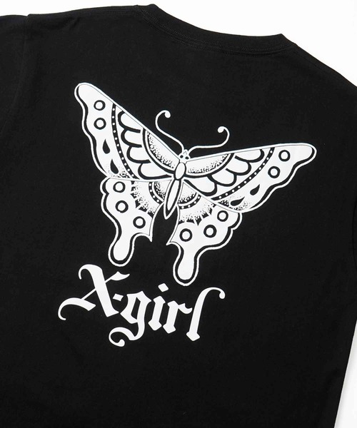 X-girl（エックスガール）の「X-girl × YUSUKE BUTTERFLY S/S TEE（Tシャツ/カットソー・レディース・ホワイト/ブラック/アッシュグレー・XL/S/L/M）」の19枚目の写真
