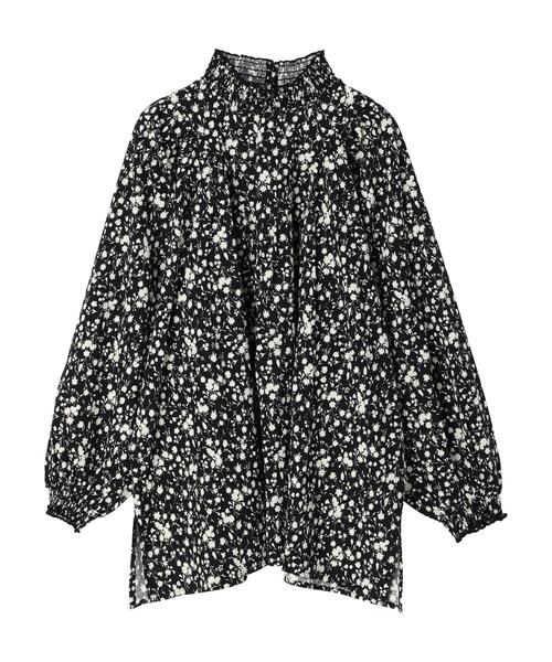 AMERICAN HOLIC（アメリカンホリック）の「V切り替えシャーリングFlowerブラウス（シャツ/ブラウス・レディース・マスタード/ブラック・M/L）」の6枚目の写真