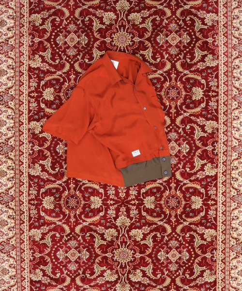 elephant TRIBAL fabrics（エレファントトライバルファブリックス）の「elephant TRIBAL fabrics Knit Docking OC Shirt（シャツ/ブラウス・メンズ・ブラック/オレンジ・FREE）」の3枚目の写真