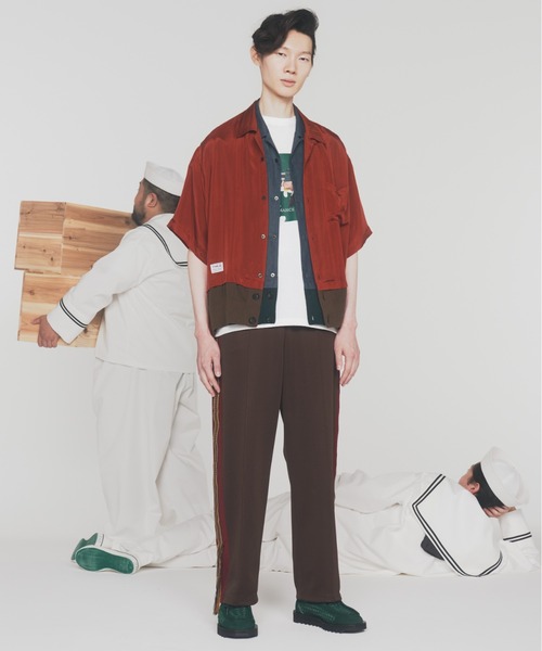 elephant TRIBAL fabrics（エレファントトライバルファブリックス）の「elephant TRIBAL fabrics Knit Docking OC Shirt（シャツ/ブラウス・メンズ・ブラック/オレンジ・FREE）」の6枚目の写真