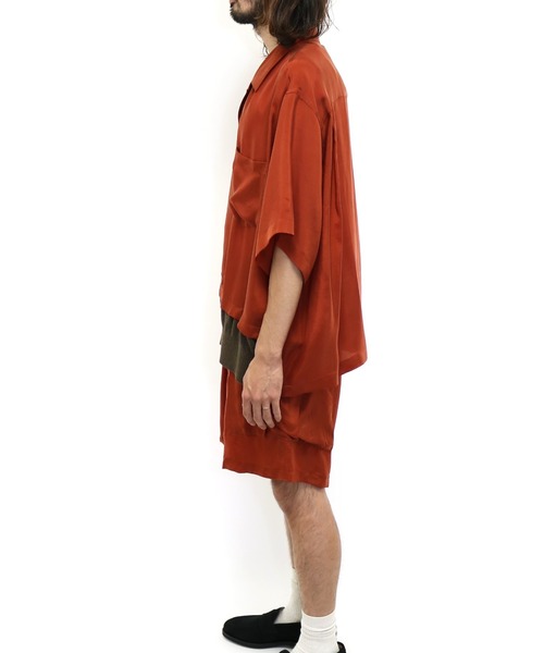 elephant TRIBAL fabrics（エレファントトライバルファブリックス）の「elephant TRIBAL fabrics Knit Docking OC Shirt（シャツ/ブラウス・メンズ・ブラック/オレンジ・FREE）」の8枚目の写真