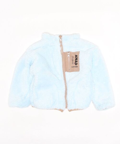 ANAP kids(アナップキッズ)の「リバーシブルボアブルゾン(ブルゾン・キッズ・ブラック/ベージュ/ミント/ラベンダー・110cm/120cm/130cm)」の11枚目の写真