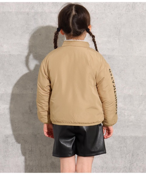 ANAP kids(アナップキッズ)の「リバーシブルボアブルゾン(ブルゾン・キッズ・ブラック/ベージュ/ミント/ラベンダー・110cm/120cm/130cm)」の8枚目の写真