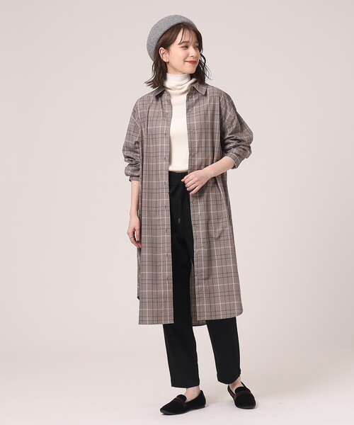 SHOO・LA・RUE（シューラルー）の「◆【美脚シルエット】起毛カルゼ イージー テーパードパンツ（その他パンツ・レディース・アイボリー/ブラック/ダークグリーン/ブラウン系/ダークオレンジ/ブルー・01/02/03/04/05/10）」の18枚目の写真