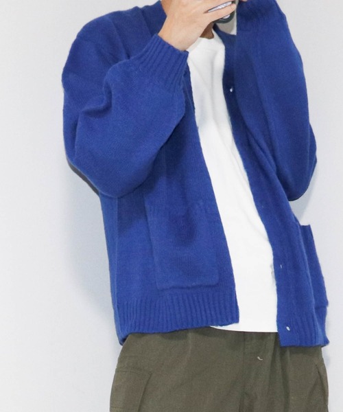 Ritzy（リッツィー）の「7GG シャギーニット カーディガン（カーディガン/ボレロ・メンズ・ブルー/ブラック/レッド/グリーン/オレンジ/マスタード・LARGE/MEDIUM/X-LARGE）」の3枚目の写真