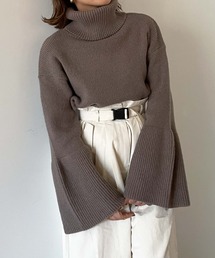 【Limited item】BELL SLEEVE HIGH NECK KNIT