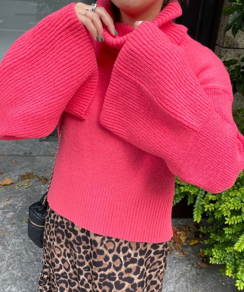 archives（アルシーヴ）の「【Limited item】BELL SLEEVE HIGH NECK KNIT（ニット/セーター・レディース・アイボリー/グレイッシュベージュ/グリーン/ピンク・MEDIUM）」の8枚目の写真