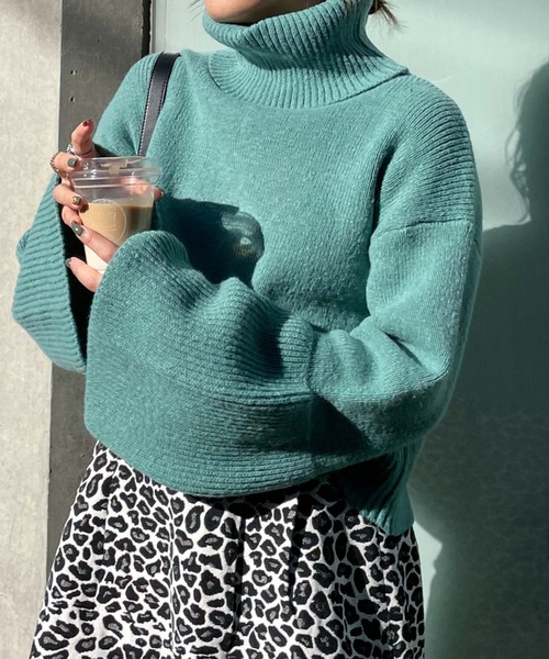 archives（アルシーヴ）の「【Limited item】BELL SLEEVE HIGH NECK KNIT（ニット/セーター・レディース・アイボリー/グレイッシュベージュ/グリーン/ピンク・MEDIUM）」の19枚目の写真