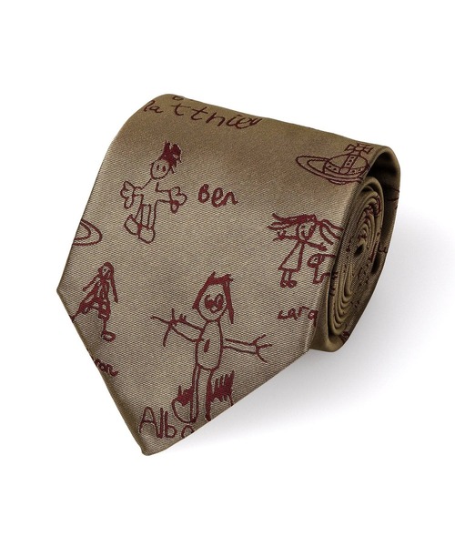 Vivienne Westwood MAN(ヴィヴィアンウエストウッドマン)の「“KIDS JACQUARD” ネクタイ【229409 TIE85】(ネクタイ・メンズ・ブラック/ブルー/ナチュラル/ボルドー・FREE)」の3枚目の写真