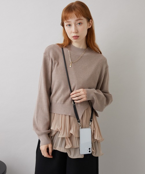 Paradise Picnic（パラダイスピクニック）の「イタリアンレザー　スマホショルダー　ダブルタイプ（スマホグッズ・レディース・グリーン/パープル/ベージュ/ブラック・FREE）」の13枚目の写真