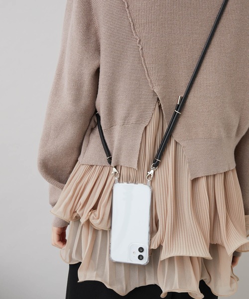 Paradise Picnic（パラダイスピクニック）の「イタリアンレザー　スマホショルダー　ダブルタイプ（スマホグッズ・レディース・グリーン/パープル/ベージュ/ブラック・FREE）」の22枚目の写真