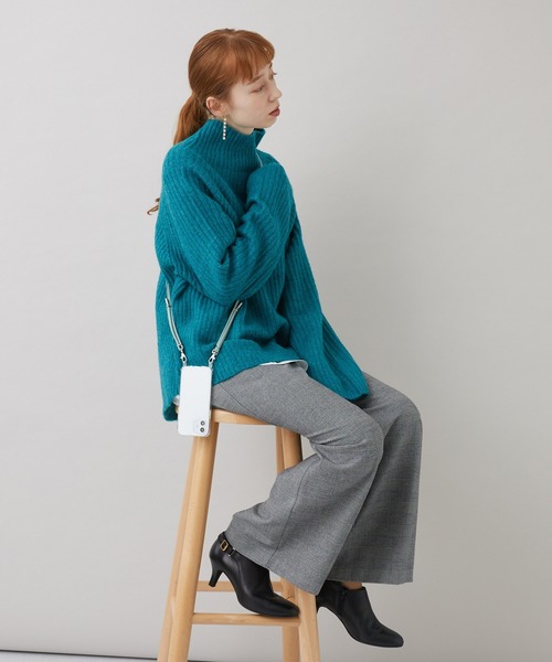 Paradise Picnic（パラダイスピクニック）の「イタリアンレザー　スマホショルダー　ダブルタイプ（スマホグッズ・レディース・グリーン/パープル/ベージュ/ブラック・FREE）」の18枚目の写真