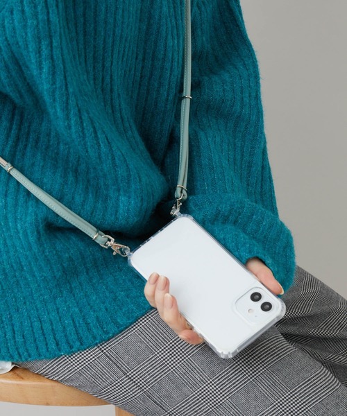 Paradise Picnic（パラダイスピクニック）の「イタリアンレザー　スマホショルダー　ダブルタイプ（スマホグッズ・レディース・グリーン/パープル/ベージュ/ブラック・FREE）」の10枚目の写真